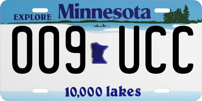 MN license plate 009UCC