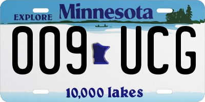 MN license plate 009UCG