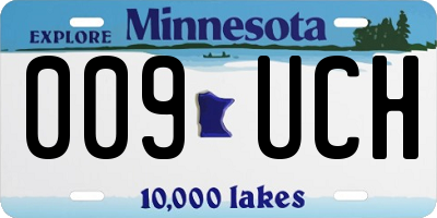 MN license plate 009UCH