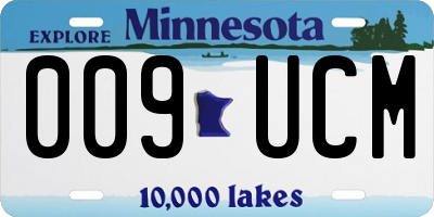 MN license plate 009UCM