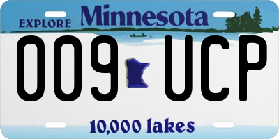 MN license plate 009UCP