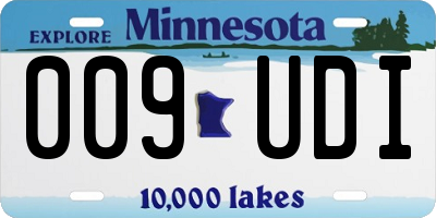 MN license plate 009UDI