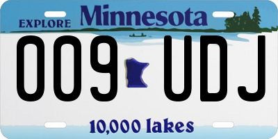 MN license plate 009UDJ