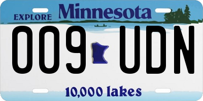 MN license plate 009UDN