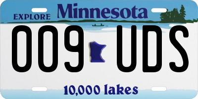 MN license plate 009UDS