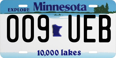 MN license plate 009UEB