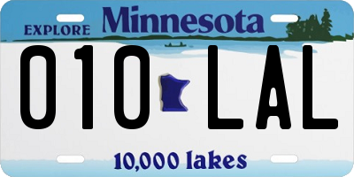 MN license plate 010LAL