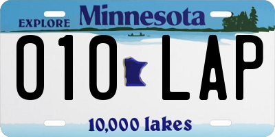 MN license plate 010LAP