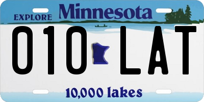 MN license plate 010LAT