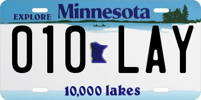 MN license plate 010LAY