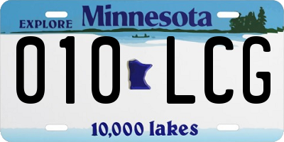 MN license plate 010LCG