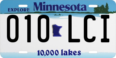 MN license plate 010LCI