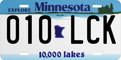 MN license plate 010LCK