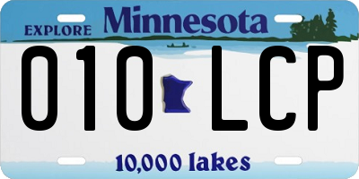 MN license plate 010LCP