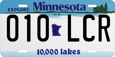 MN license plate 010LCR