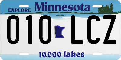 MN license plate 010LCZ