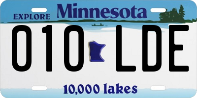 MN license plate 010LDE