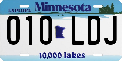 MN license plate 010LDJ