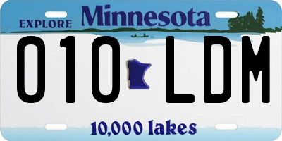 MN license plate 010LDM