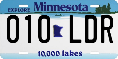 MN license plate 010LDR