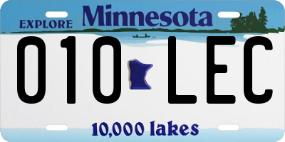 MN license plate 010LEC