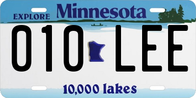 MN license plate 010LEE