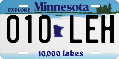 MN license plate 010LEH