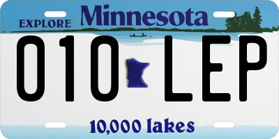 MN license plate 010LEP