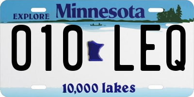 MN license plate 010LEQ