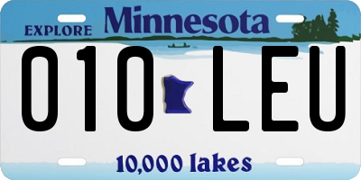 MN license plate 010LEU