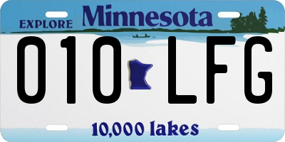 MN license plate 010LFG