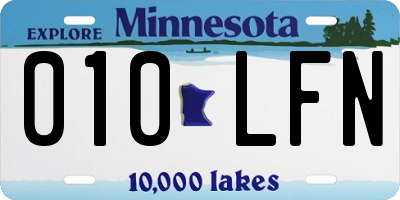 MN license plate 010LFN