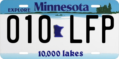 MN license plate 010LFP