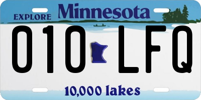 MN license plate 010LFQ