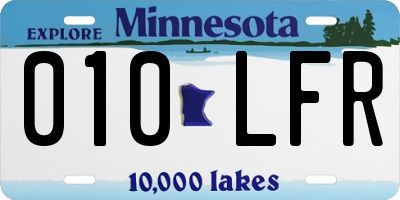 MN license plate 010LFR