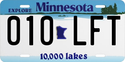 MN license plate 010LFT