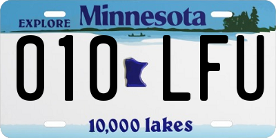 MN license plate 010LFU