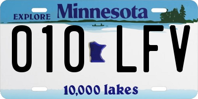 MN license plate 010LFV