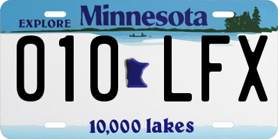 MN license plate 010LFX