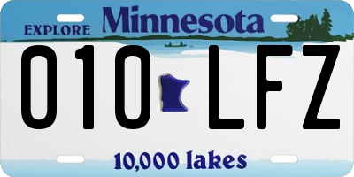 MN license plate 010LFZ