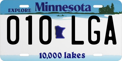 MN license plate 010LGA