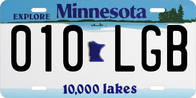 MN license plate 010LGB
