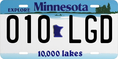 MN license plate 010LGD