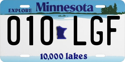 MN license plate 010LGF