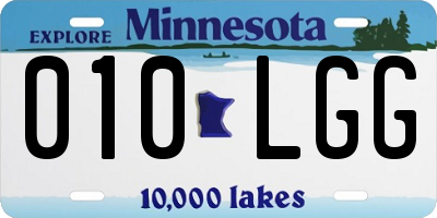 MN license plate 010LGG
