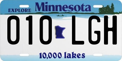 MN license plate 010LGH