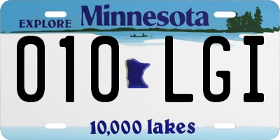 MN license plate 010LGI