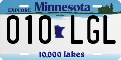 MN license plate 010LGL