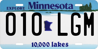 MN license plate 010LGM