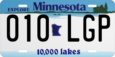 MN license plate 010LGP